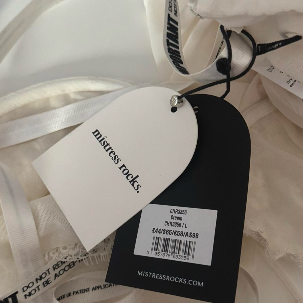 Mistress Rocks Cream Underwired Top - Picture 5 of 5